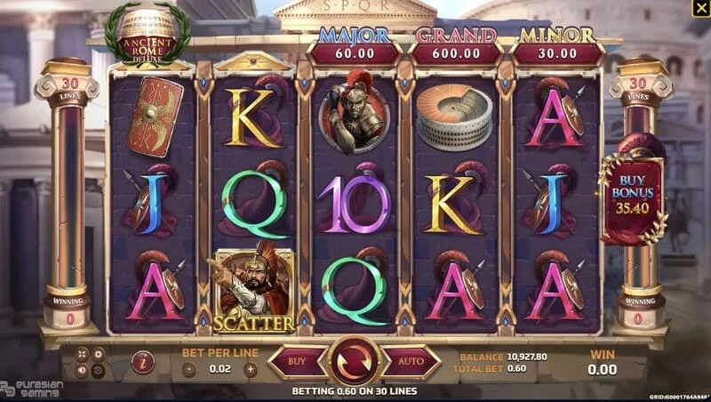 Ancient Rome Deluxe AI - Scatter i besplatni spinovi